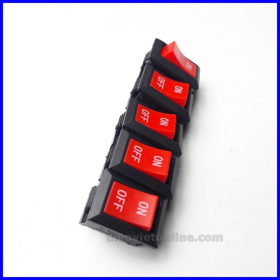2 Công tắc bập bênh 3 chấu 3x1.6x3cm có đèn loại tốt