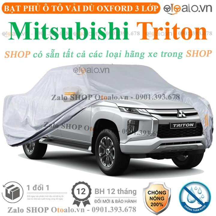 Bạt che phủ xe ô tô Mitsubishi Triton 3 lớp cao cấp