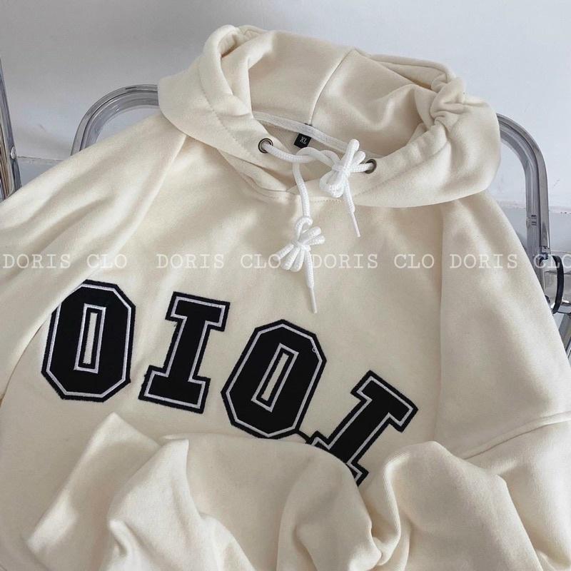 Áo khoác hoodie form rộng, Áo khoác nữ form rộng chất nỉ ngoại OIOI