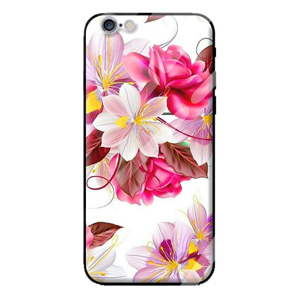 Ốp kính cường lực cho iPhone 6 mẫu HOA HỒNG XANH 3 - Hàng chính hãng