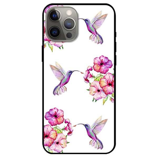 Ốp lưng dành cho Iphone 11 - 11 Pro - 11 Pro Max mẫu Hoa Và Chim Hồng