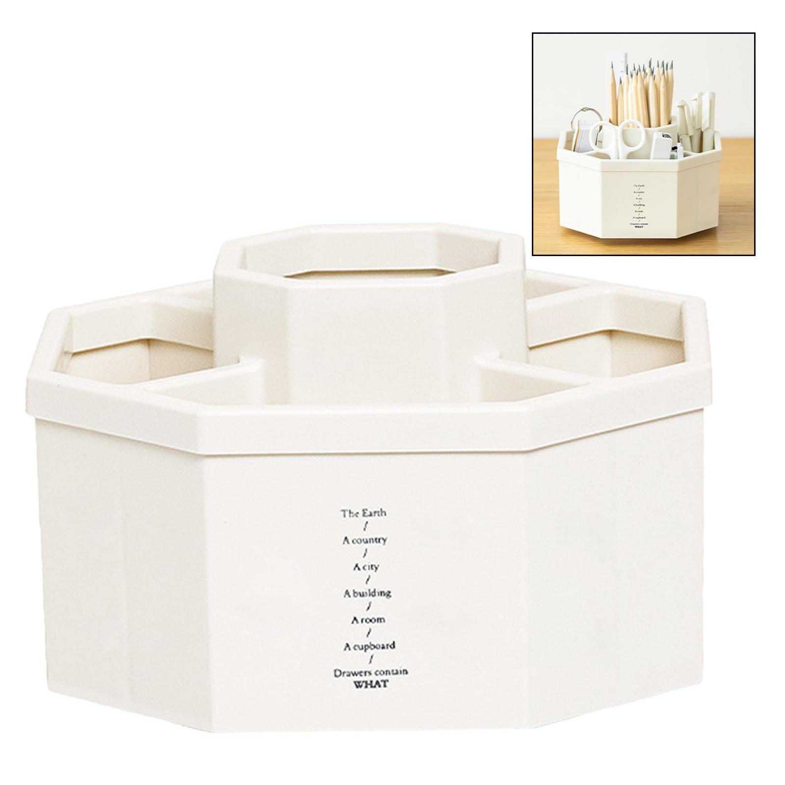 Rotatable Desktop Storage Box Pen Holder Organizer Rack for Makeup