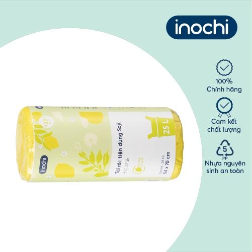 Túi rác tiện dụng inochi -  Soji 25L x 28 túi (Size M) Hương Chanh có quai cầm