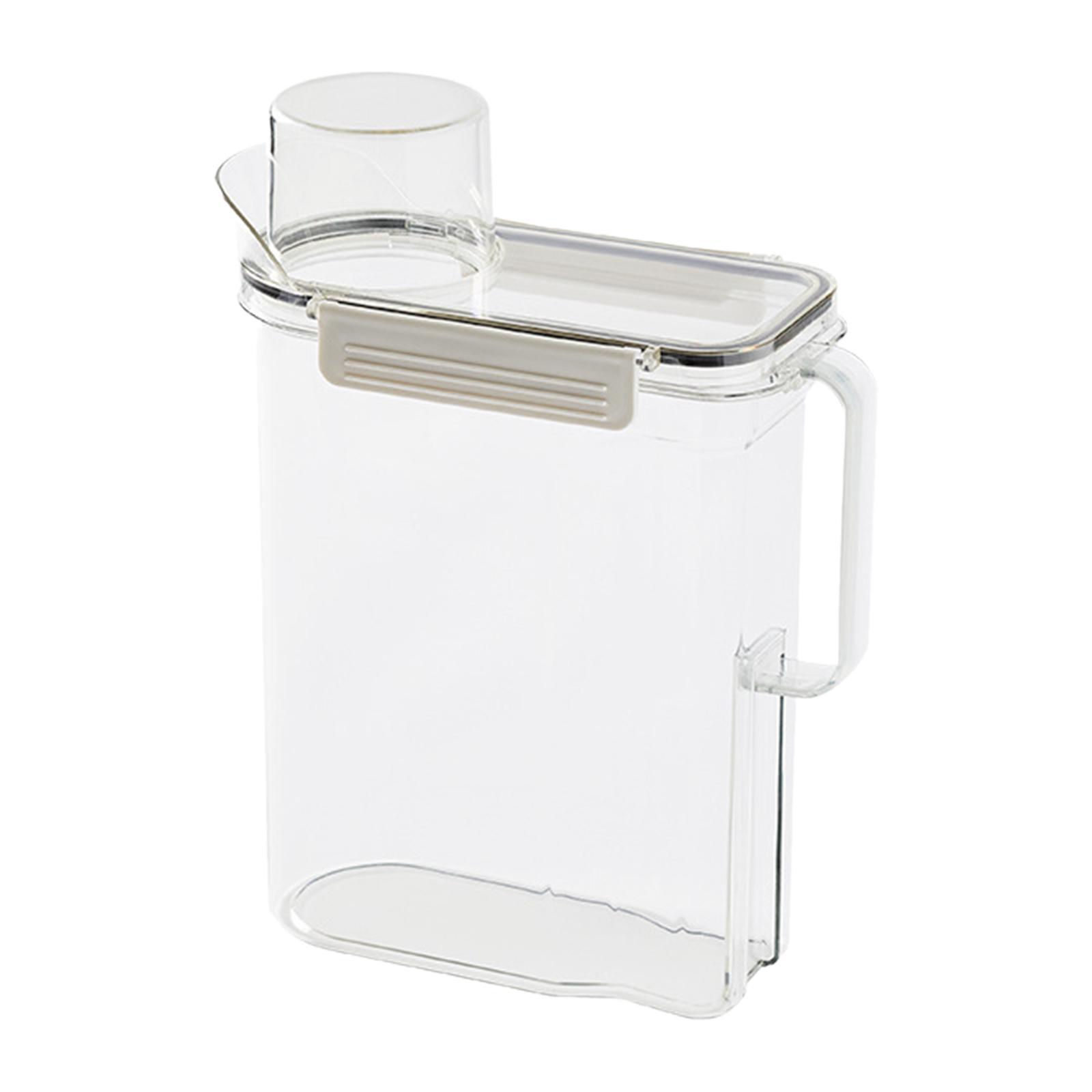 Laundry Storage Tin Box Large Rice Organizer White