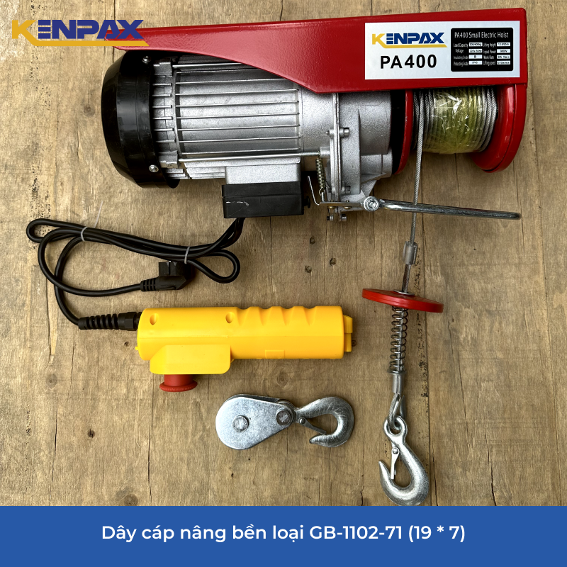 Tời Điện Hỗ Trợ Nâng Hạ Hàng Hóa Kenpax Tải Trọng 200/300/400/500/600/800/1000kg