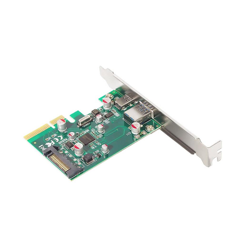 Thẻ card mở rộng chuyển đổi PCI-E sang USB 3.1 Loại A + Loại C 10Gbps dành cho PC để bàn