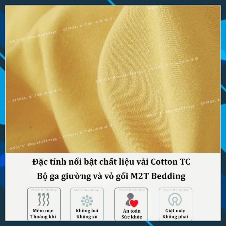 - Bộ grap giường và vỏ gối Cotton Tici Bedding, ga gối Cotton thun lạnh Hàn Quốc đủ size drap nệm