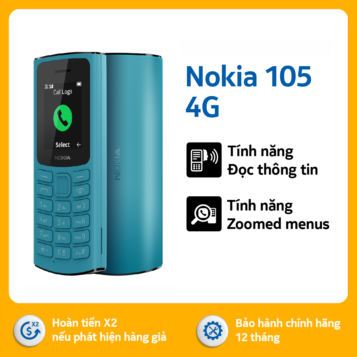 Hình ảnh Điện thoại Nokia 105 4G - Hàng chính hãng
