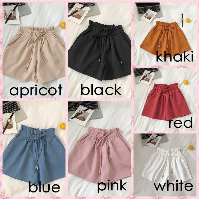 Quần ngắn ống rộng lưng cao cho nữ