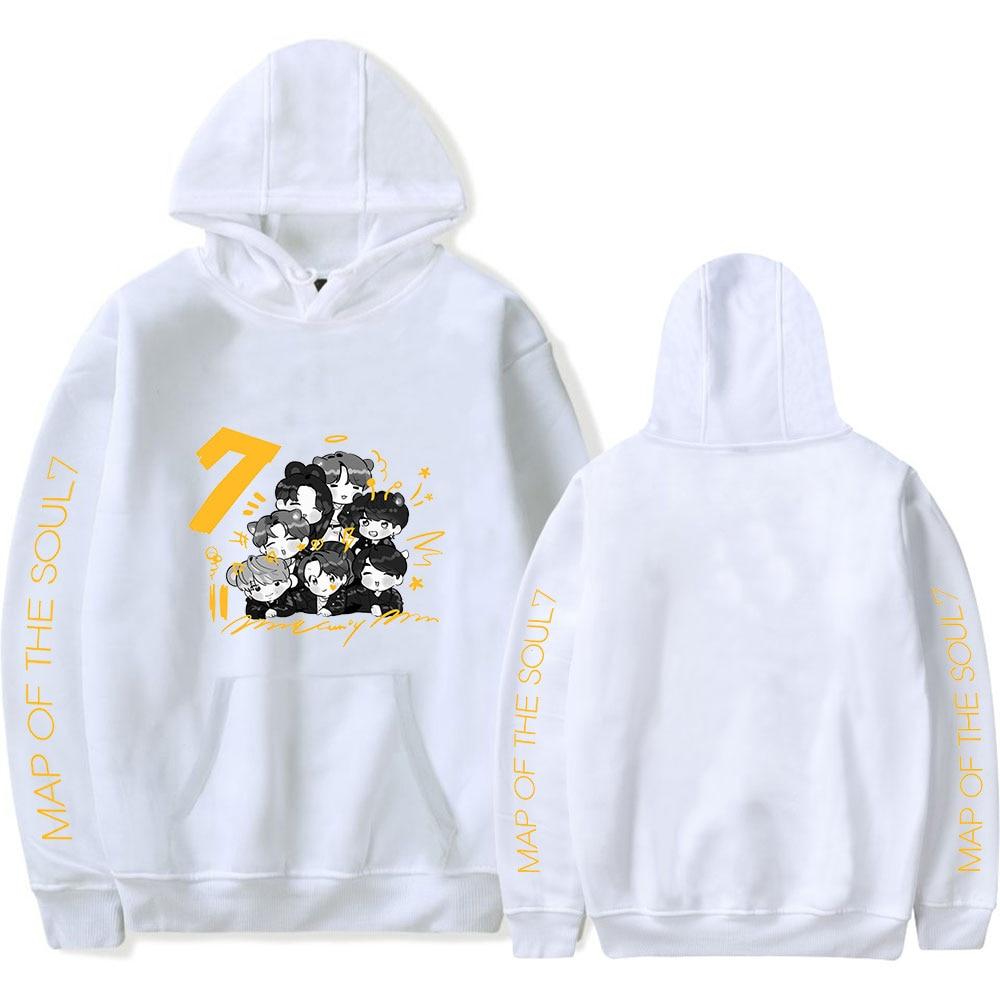 Áo hoodie form rộng Kpop Hoạt Hình Bơ Bé Trai Album Bản Đồ Của Linh Hồn Map of the soul 7
