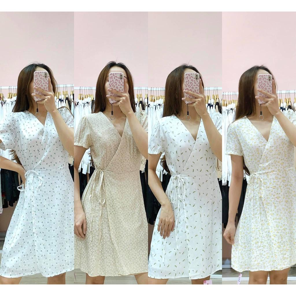 LOLITA DRESS - ĐẦM HOA CHỮ A CỔ V CỘT EO - ĐẦM HOA PHONG CÁCH HÀN QUỐC XINH XẮN - MÈO IN DA HOUSE