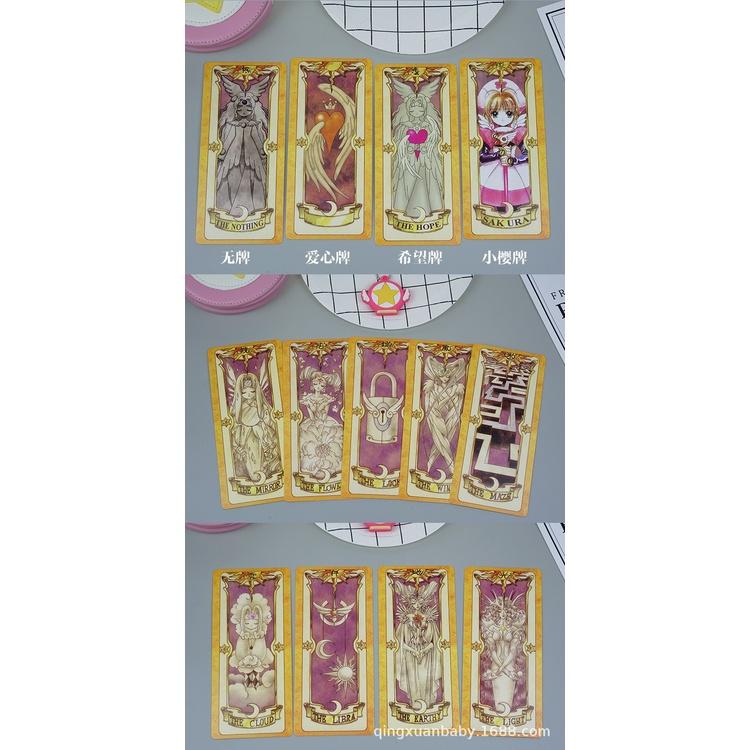 Hộp thẻ bài Clear Card Clow Cardcaptor pha lê Sakura Thủ lĩnh Tarot hồng