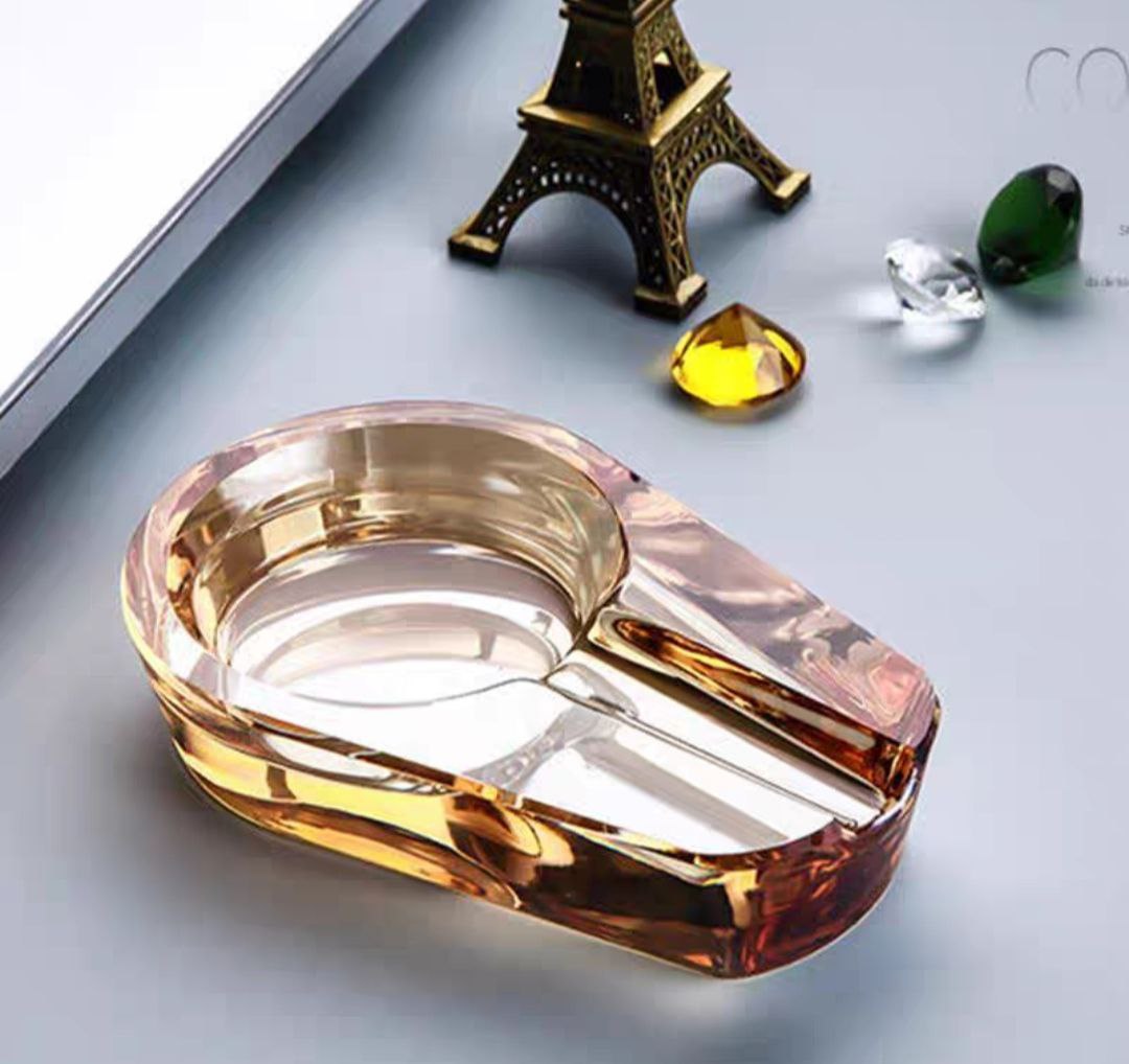 Gạt tàn luxury crystal glass cigar ashtray - gạt tàn tro bụi thủy tinh pha lê phong cách bắc âu cao cấp