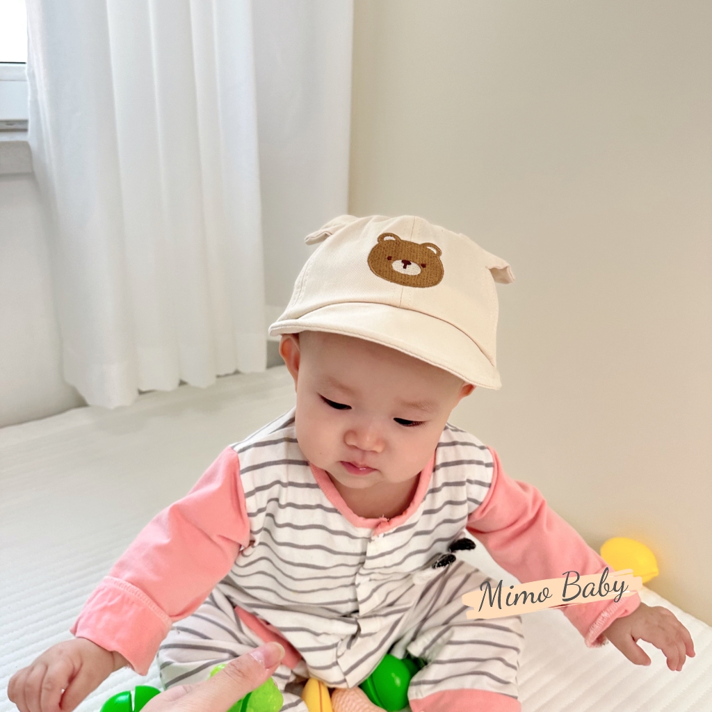 Mũ nón lưỡi trai thêu hình gấu đáng yêu phong cách hàn quốc cho bé MH232 Mimo Baby