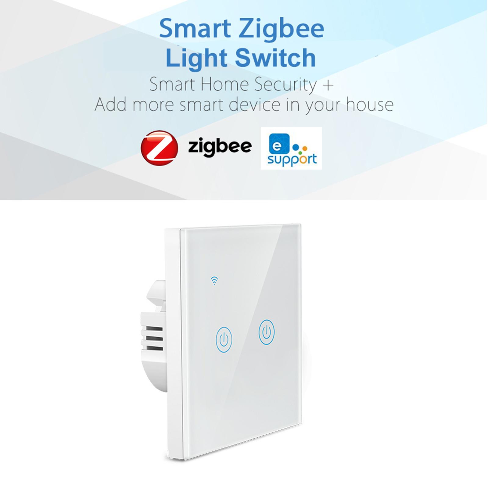 Zigbee Smart Light Switch eWelink APP Remote Control EU Wall Touch Switch Compatible with Alexa Google Home for Voice Control
