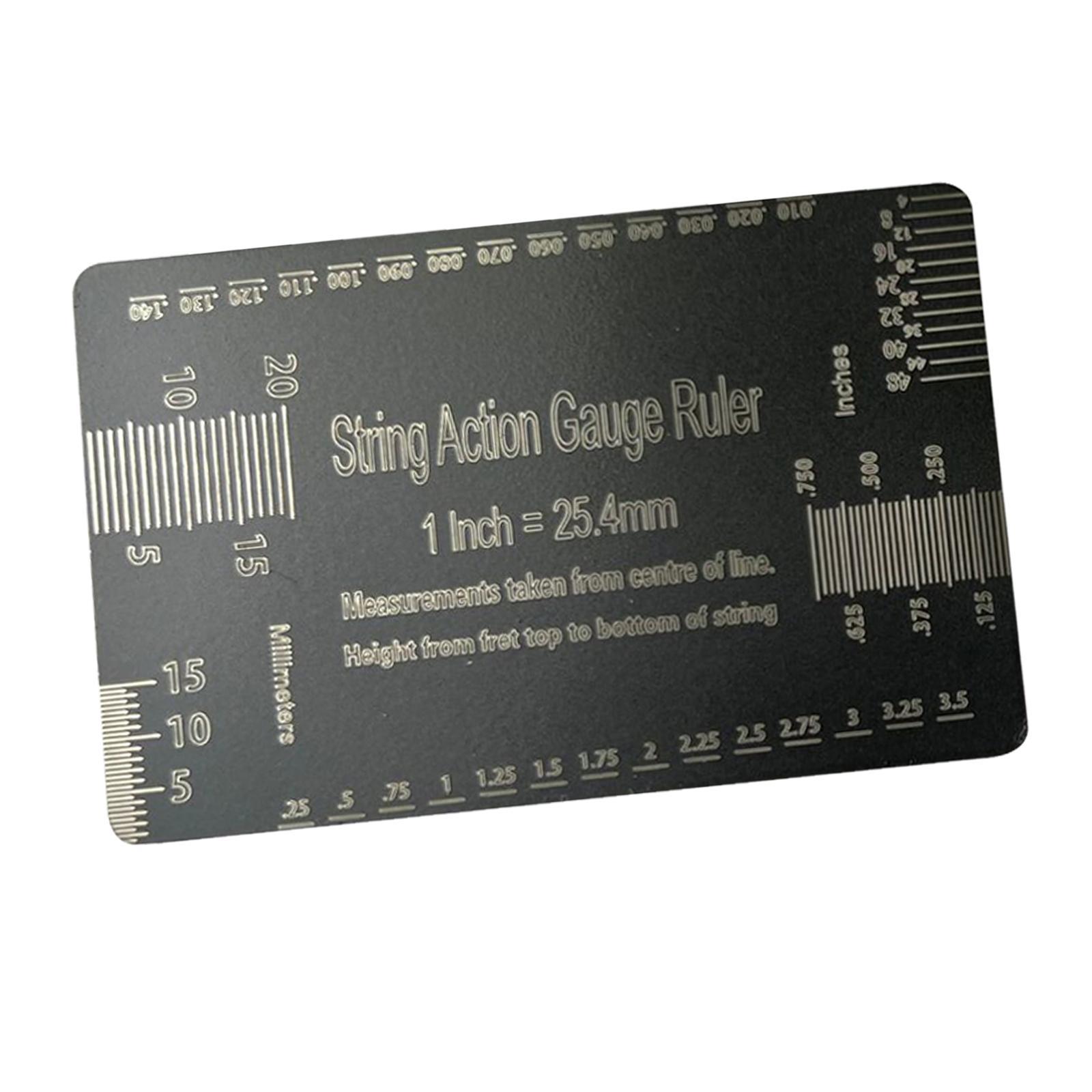 String Action Gauge Ruler String Ruler for Electric Bass and Acoustic Guitar
