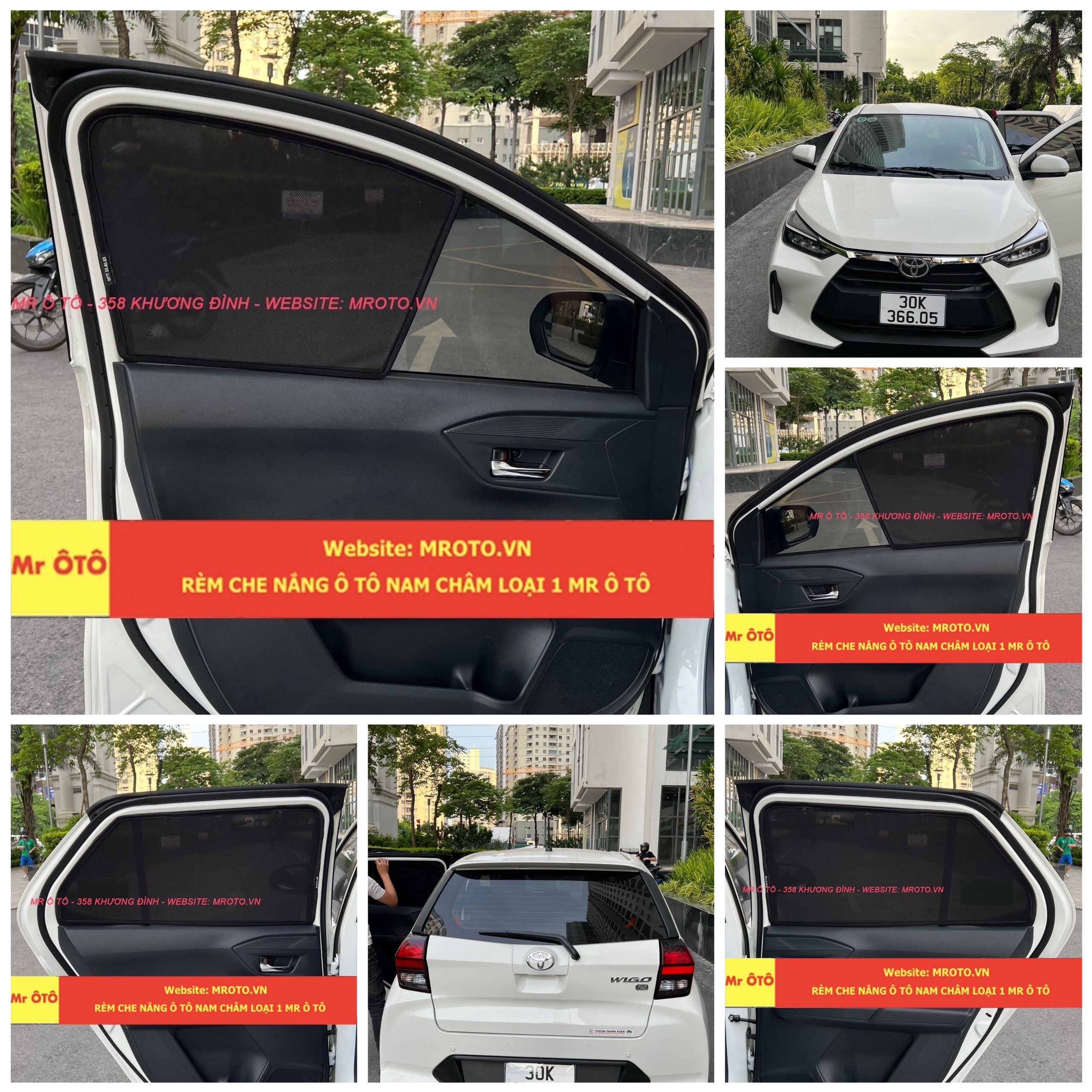 Hình ảnh Rèm Che Nắng Xe Toyota Wigo Hàng Loại 1 MR Ô TÔ