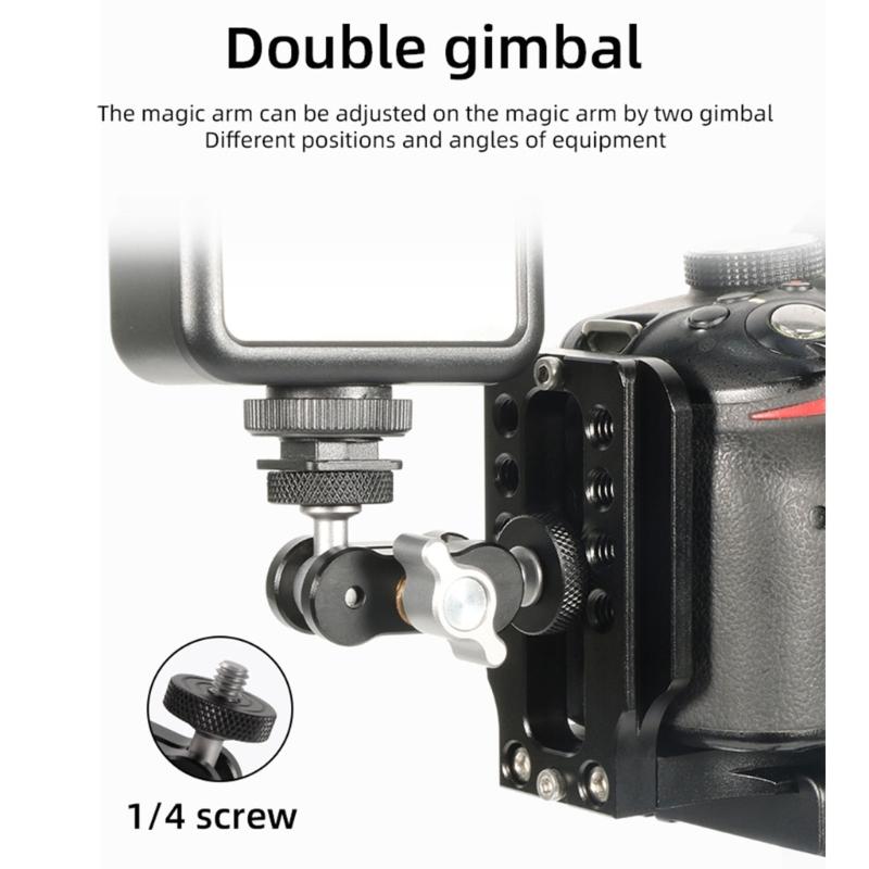 1/4 Giao diện Aluminum Alloy Stand Bộ chuyển đổi Magic ARM Giá gắn giá đỡ cho Camera Chụp ảnh Phụ kiện phòng thu