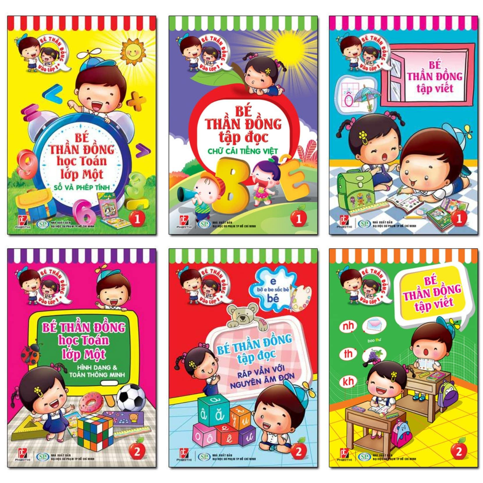 Bộ 6 cuốn Bé Thần Đồng Vào Lớp 1