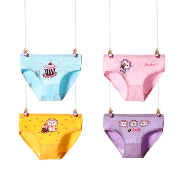 Quần lót cotton cho bé gái 2-12 tuổi chất cotton mềm thoáng khí co giãn tốt họa tiết đủ màu sắc đáng yêu – SC018