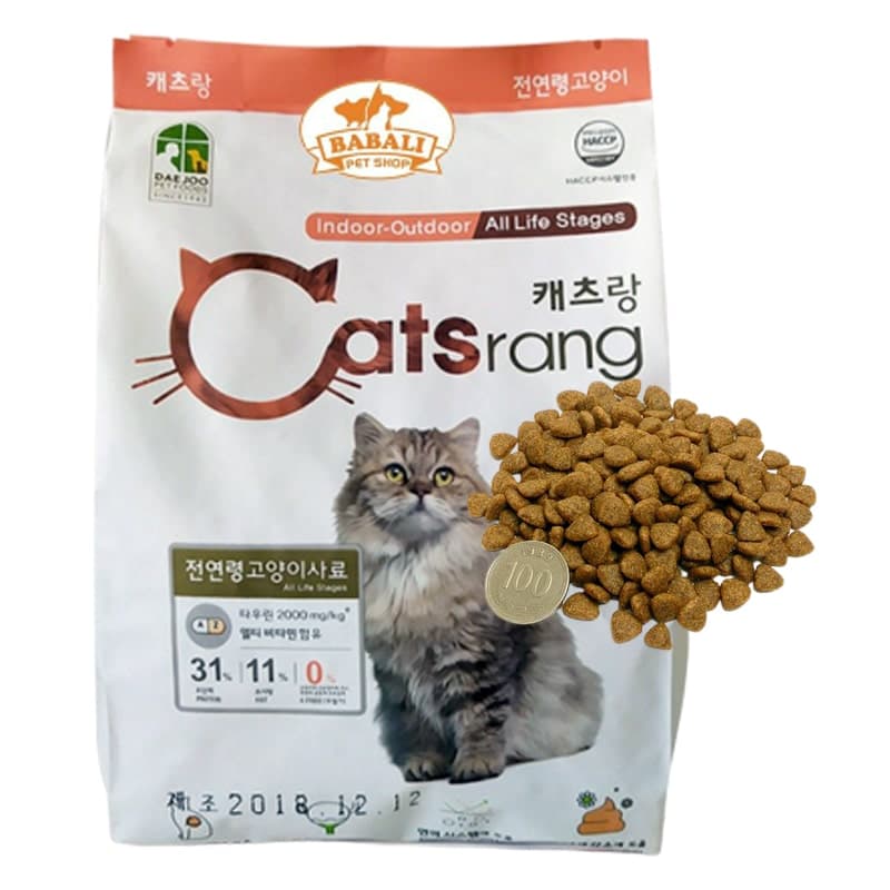 TÚI CHIẾT 1KG - THỨC ĂN HẠT CHO MÈO CATSRANG BAO XUẤT XỨ HÀN QUỐC THƠM NGON