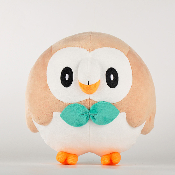 Gấu Bông Pokemon - Cú Mèo Rowlet (25 Cm) Gb130 (Tặng 1 Móc Khóa Dây Da Pu Đính Đá Lấp Lánh Màu Ngẫu Nhiên)