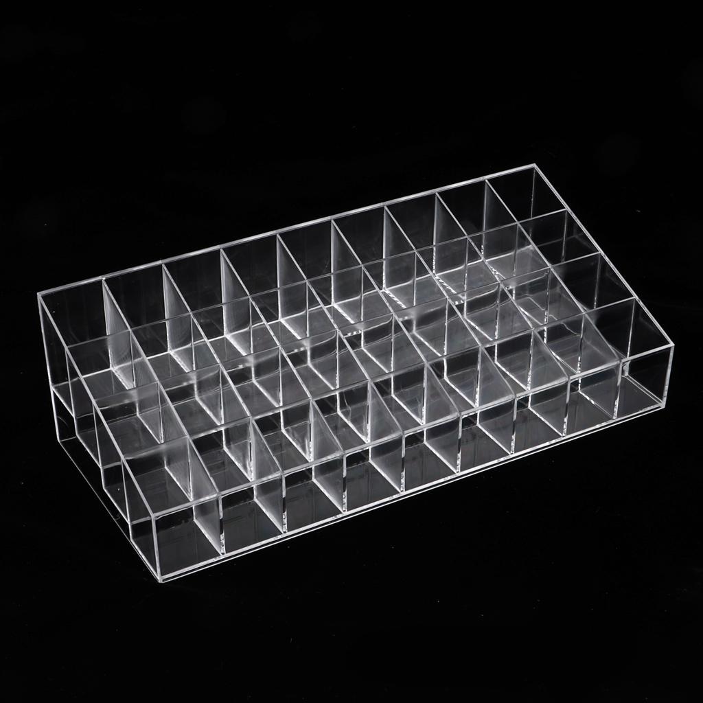 24 Grids Lipstick Nail Holder Display Clear Acrylic Makeup Organizer
