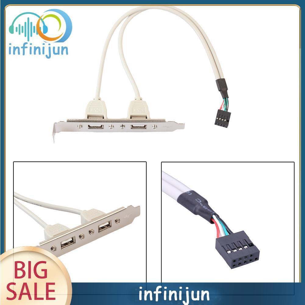Cáp Chuyển Đổi 2 Cổng Usb 2.0 Sang 9 Pin Cho Máy Tính