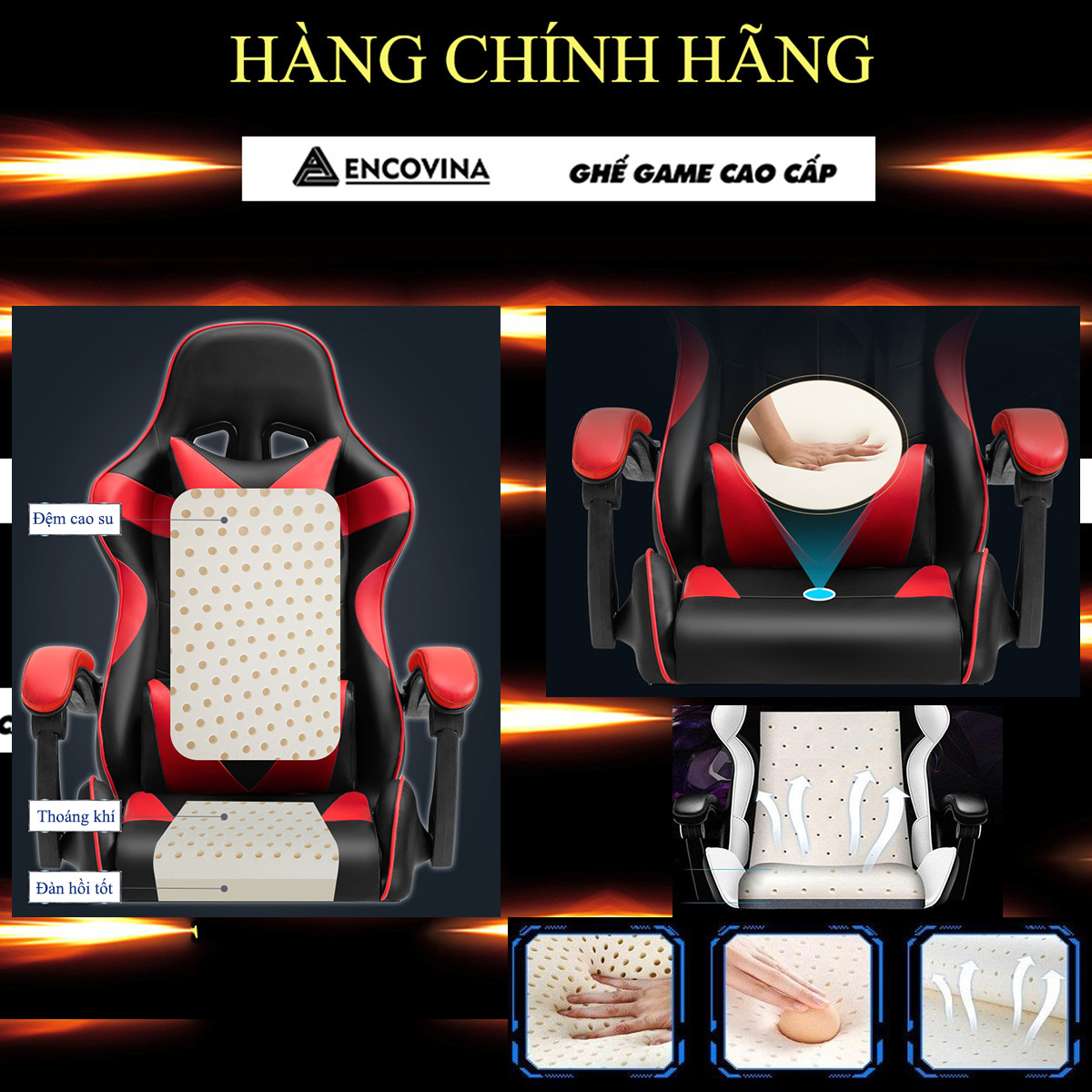 Ghế Chơi GAME 2 trong 1 - Ghế Gaming Cao Cấp Có Đệm Tựa Cổ &amp; Thắt Lưng, Bộ Điều Chỉnh Kép Thay đổi Độ Cao , Ngả Lưng Dễ Dàng - HÀNG CHÍNH HÃNG