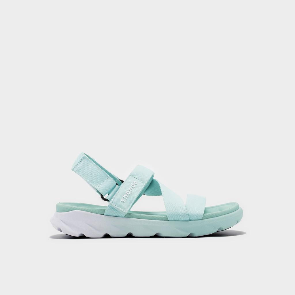 Giày Sandals Shondo F6 Sport Ombre Đế 2 Màu Xanh Mint Trắng F6S0442