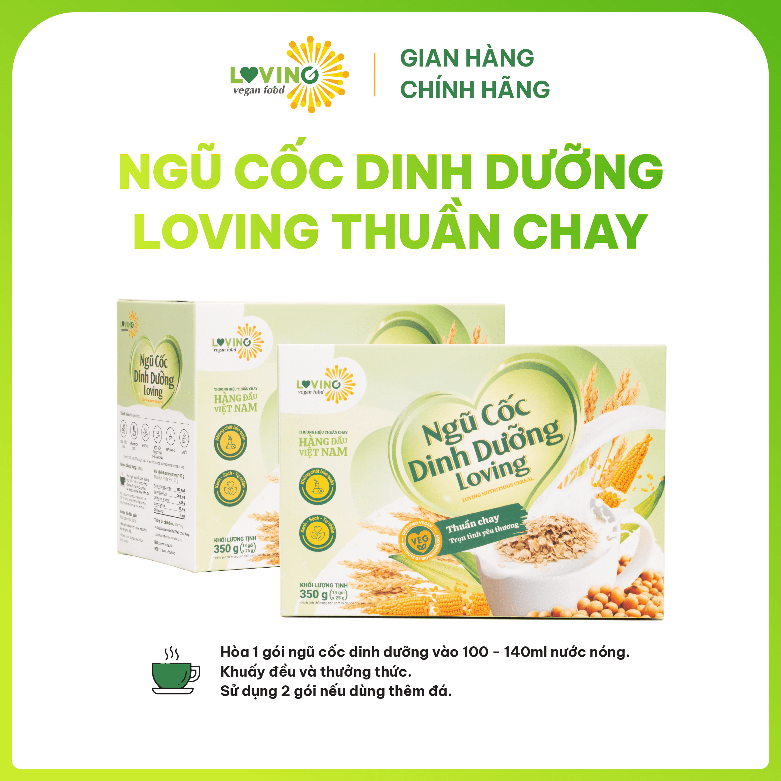 Ngũ Cốc Dinh Dưỡng Loving Thuần Chay Hộp 350gram