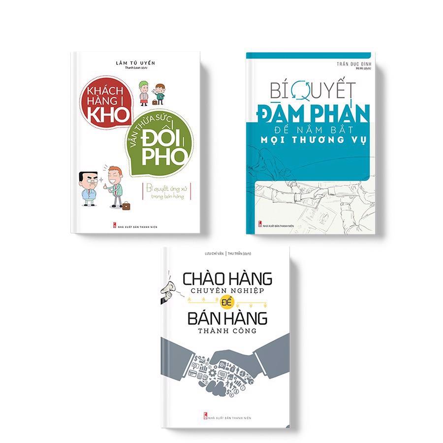 Sách: Combo Khách Hàng Khó Thừa Sức Đối Phó + Bí quyết đàm phán + Chào hàng chuyên nghiệp để bán hàng thành công