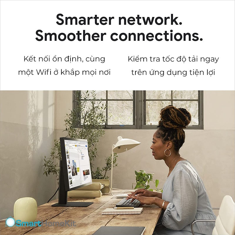 Google Nest Wifi Pro Wi-Fi 6E - Hệ thống Wi-Fi Mesh gia đình với tốc độ nhanh và phủ sóng toàn bộ ngôi nhà - Hàng Nhập Khẩu