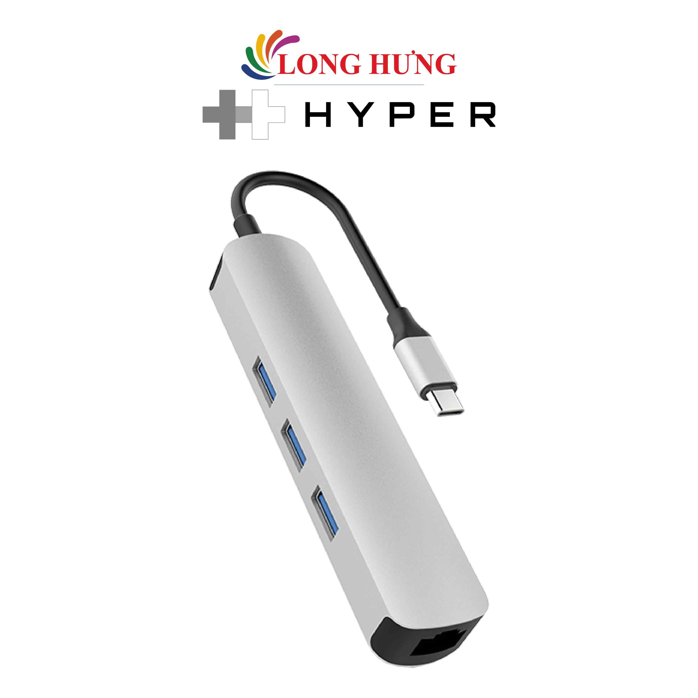 Cổng chuyển đổi HyperDrive 6-in-1 USB-C Hub HD233B - Hàng chính hãng