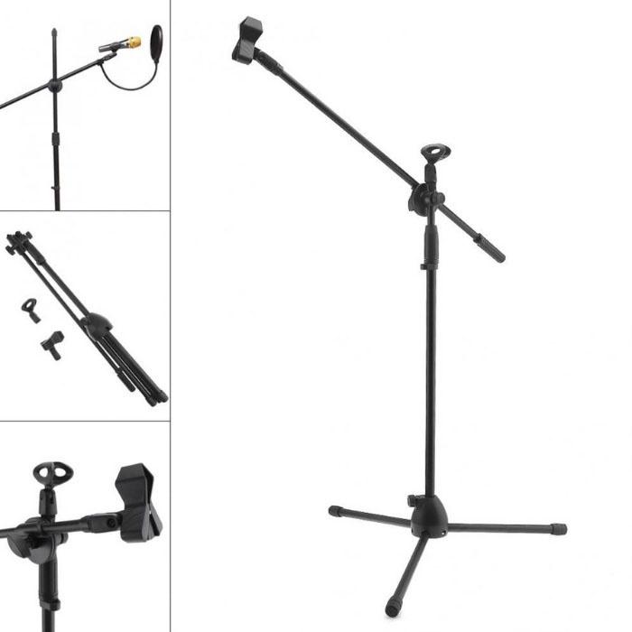 Chân đế kẹp micro BOM MIC STAND, giá đỡ mic đứng phòng thu, sân khấu chuyển nghiệp