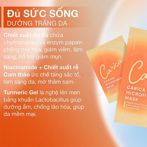 Mặt nạ sinh học Emmié By Happyskin Microfiber Mask (1 miếng) - Hàng chính hãng