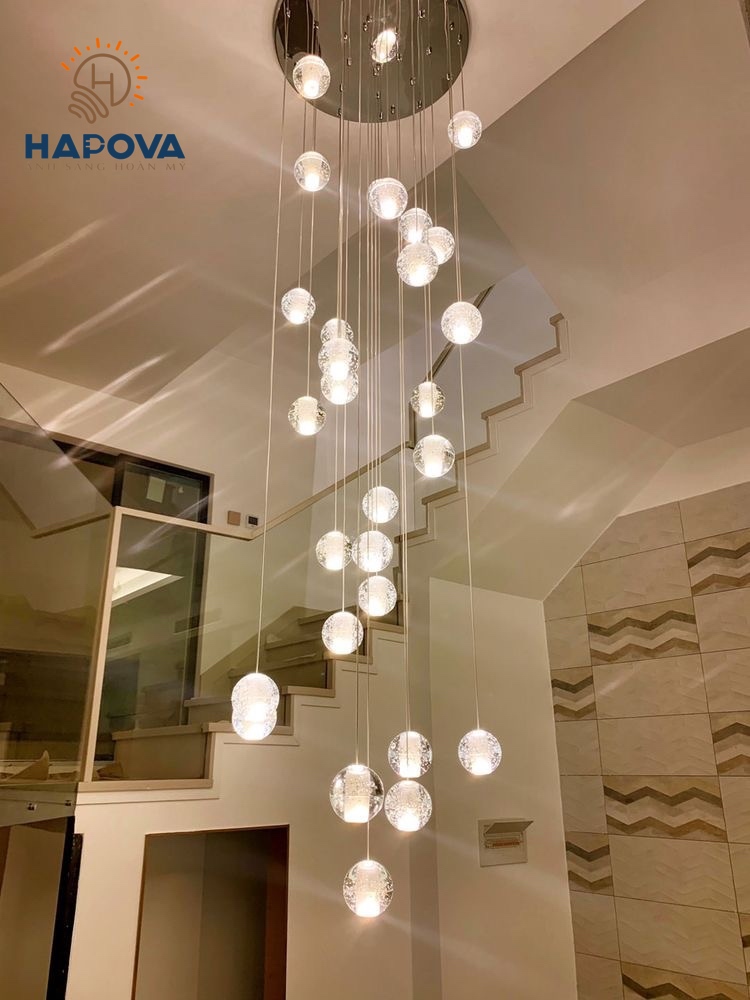 Đèn thả thông tầng giọt nước ( ĐÃ BAO GỒM BÓNG LED G4 ) HAPOVA CAFAS 1059