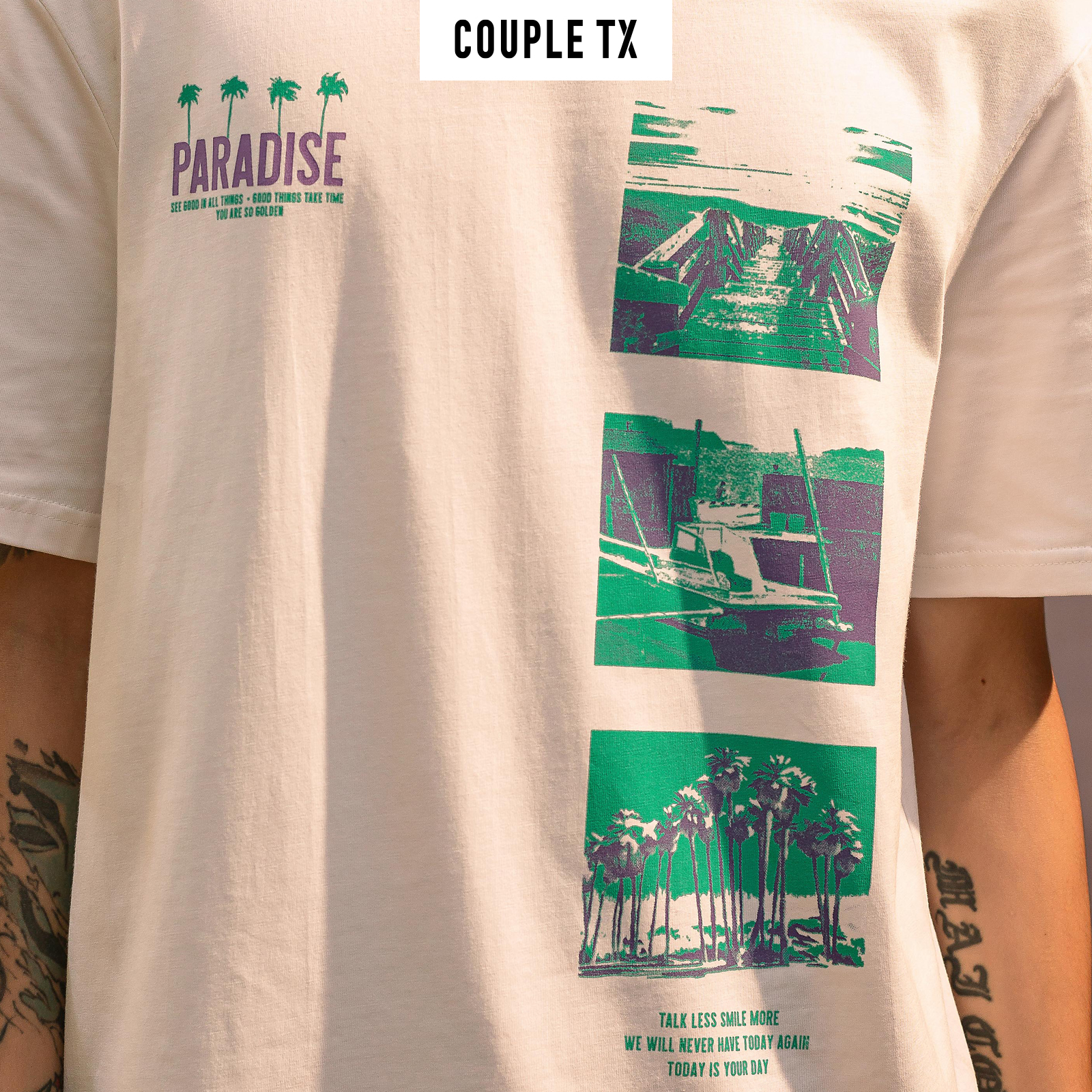 Áo Thun Nam Nữ 100% Cotton In Khung Ảnh Couple TX TS 142