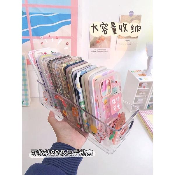 hộp nhựa trong suốt đựng ốp điện thoại,đồ cùng học tập,không kèm sticker