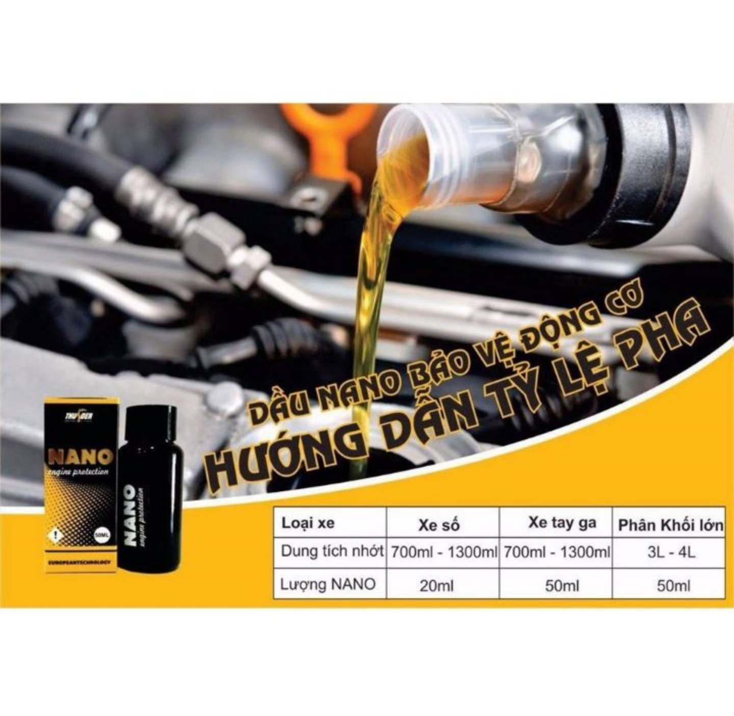 CHAI DUNG DỊCH NANO PHỤC HỒI ĐỘNG CƠ XE MÁY BẢO VỆ ĐỘNG CƠ XE MÁY ĐỈNH CAO LOẠI TỐT CHUẨN CHẤT LƯỢNG