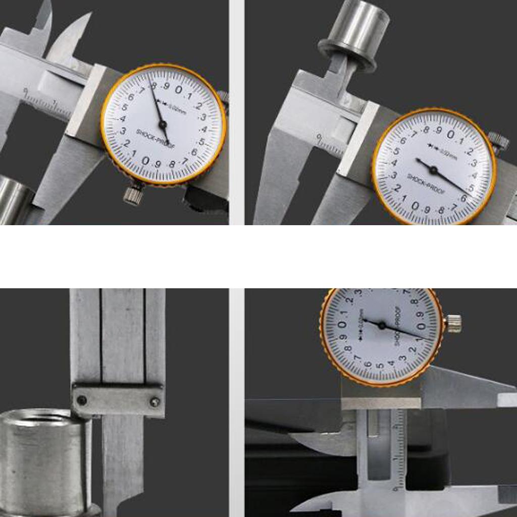 0-150mm 0.02mm Stainless Steel Dial Vernier Caliper Gauge Measuring Tools