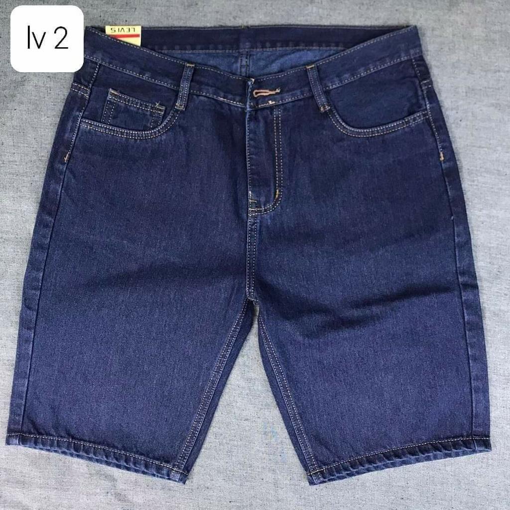 Quần Short Jean Nam Phom Xuông Không Co Dãn Bền Màu Không Lỗi Thời Phù Hợp Nhiều Lứa Tuổi