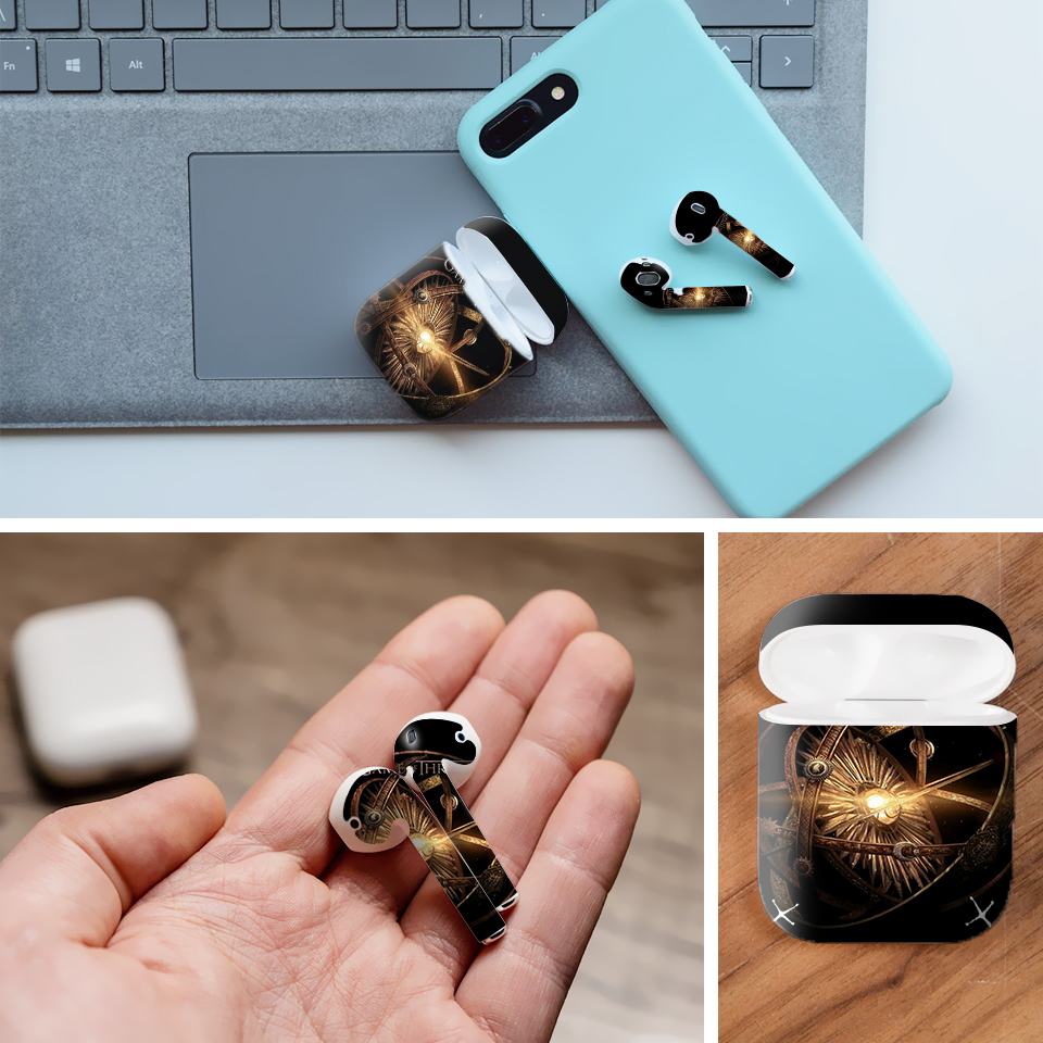 Miếng dán skin chống bẩn cho tai nghe AirPods in hình Game Of Throne - 009 (bản không dây 1 và 2)