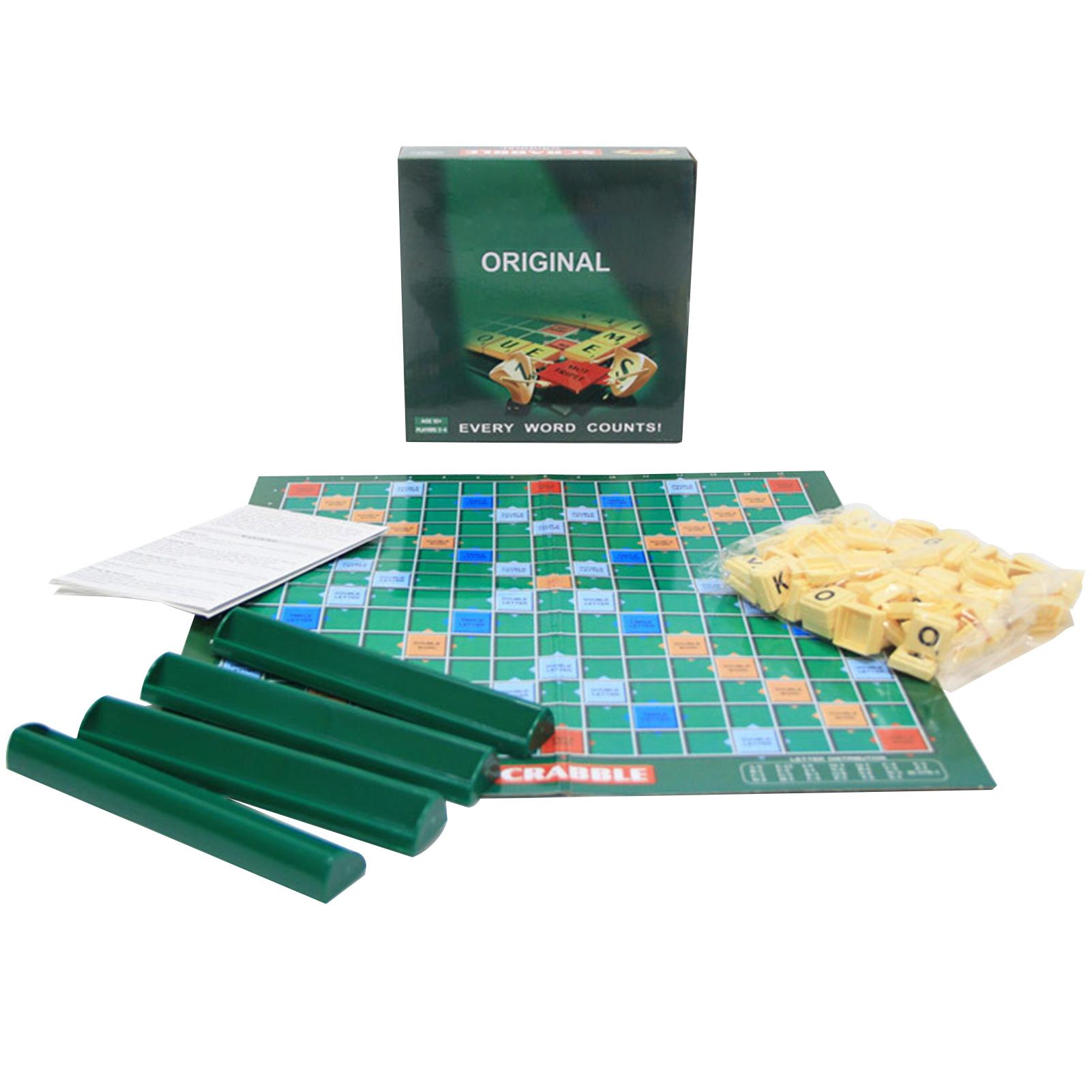 100PCS English Spelling and Word Game Crossword Scrabble Matching Letter Table Game for Crafts Letters Education Games
