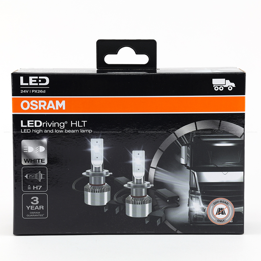 Combo 2 Bóng Đèn Led HLT OSRAM H7 64215DWS 24V 18W