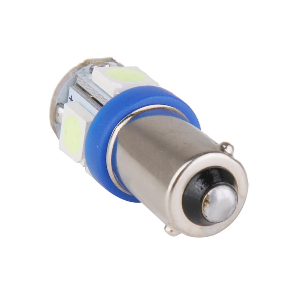 4-7pack BA9S Bayonet 12V Car LED 5050 5 SMD Ice Blue Dash Interior Light Bulb