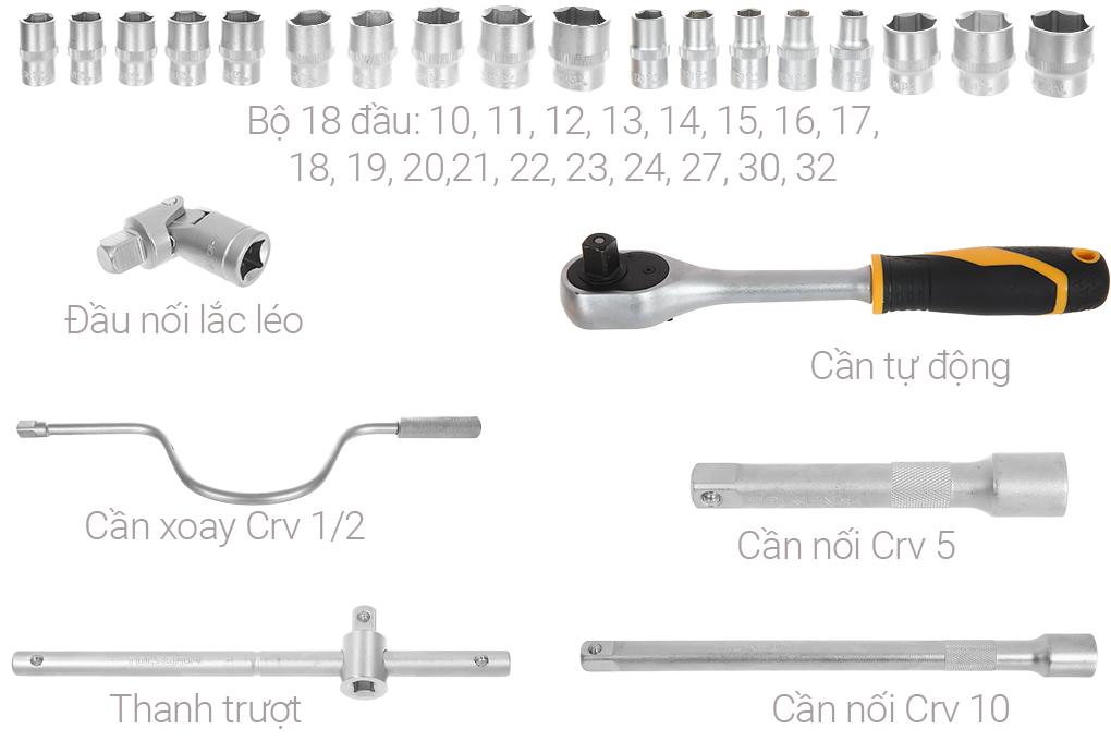 BỘ TÍP 24 CHI TIẾT 1/2 INCH TOLSEN 15141 - HÀNG CHÍNH HÃNG