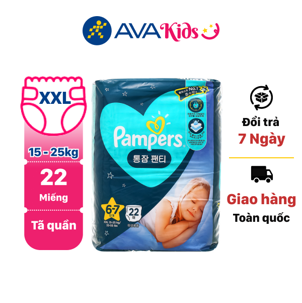 Tã quần Pampers ngủ ngon size XXL 22 miếng (từ 15 - 25 kg)