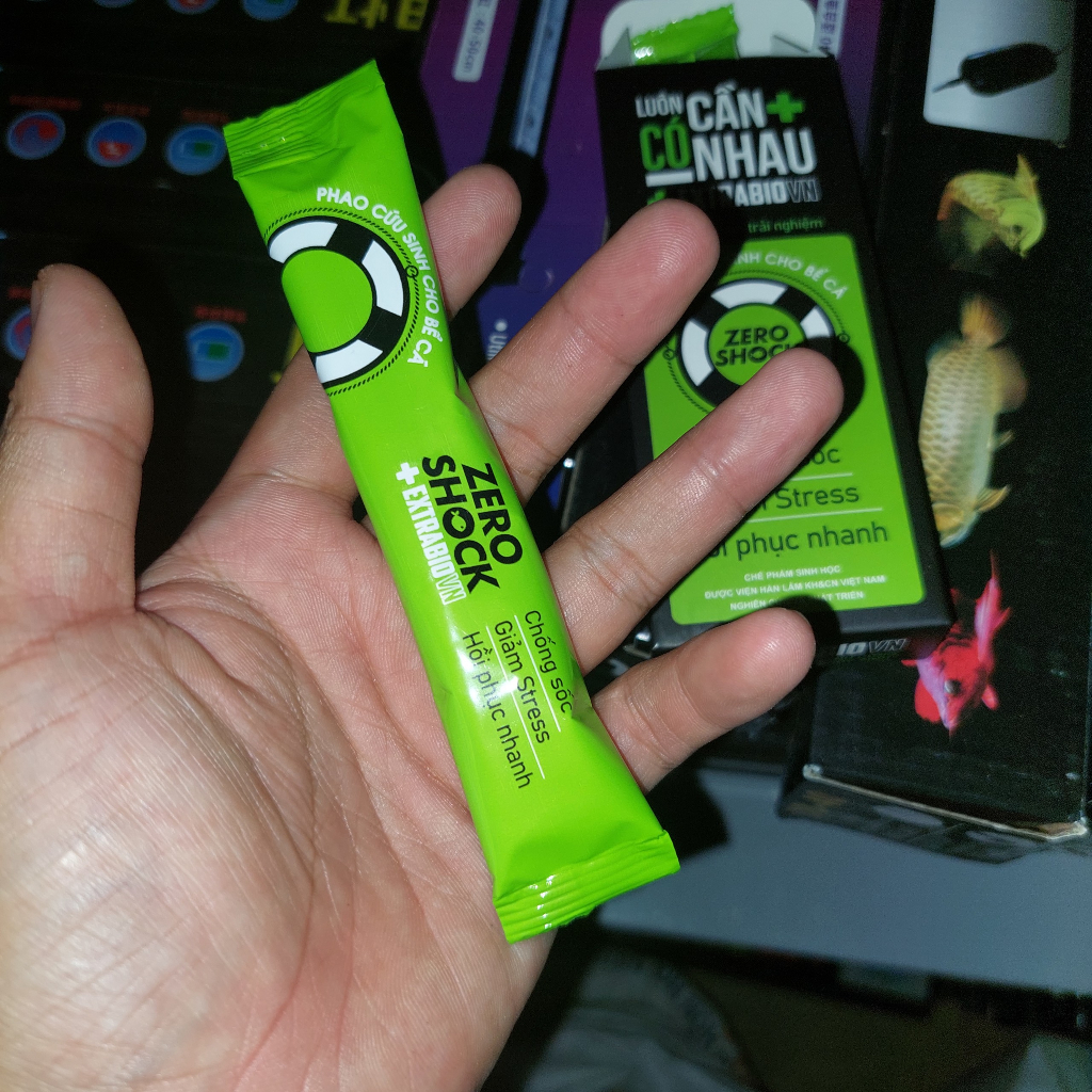 Zero Shock – Chống sốc và giảm Stress cá cảnh- 4 gói 10ML/HỘP