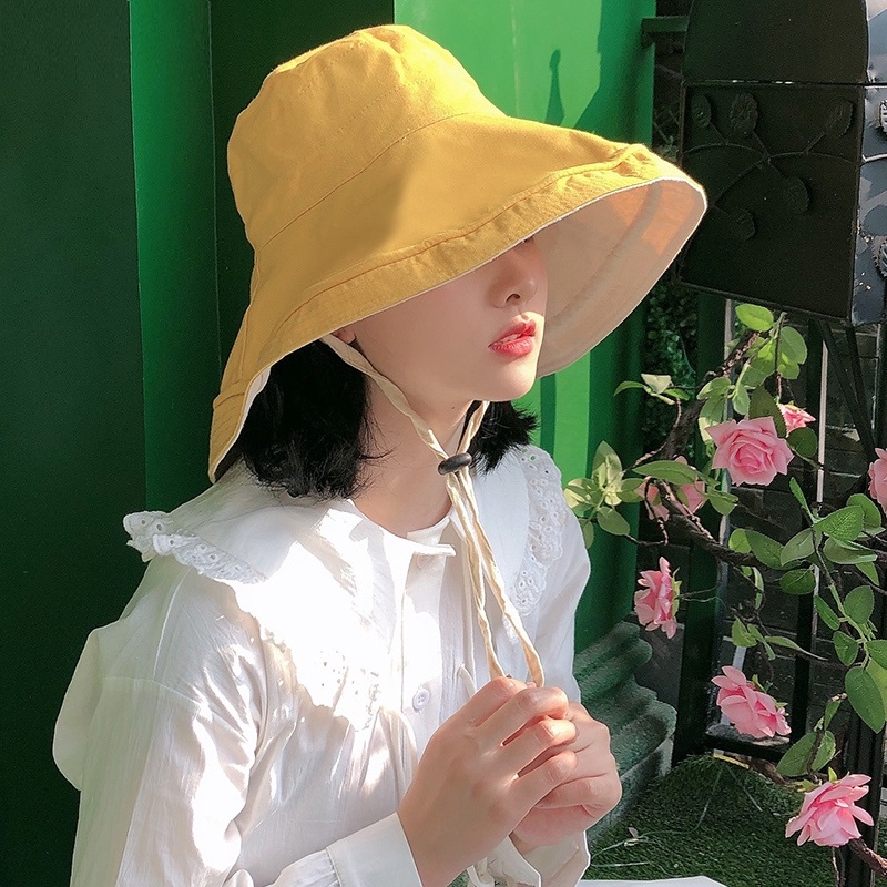 Mũ Tai Bèo Rộng Vành Hai Mặt Thời Trang Cho Nữ